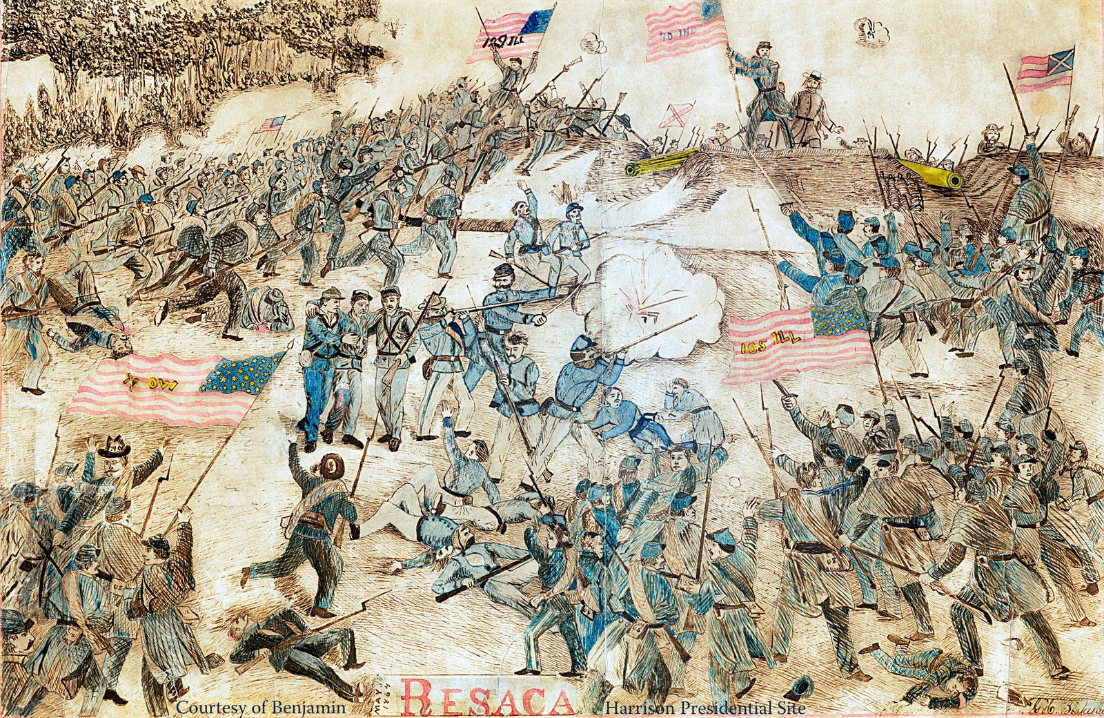 The Fight for the Four-Gun Battery in the Battle of Resaca